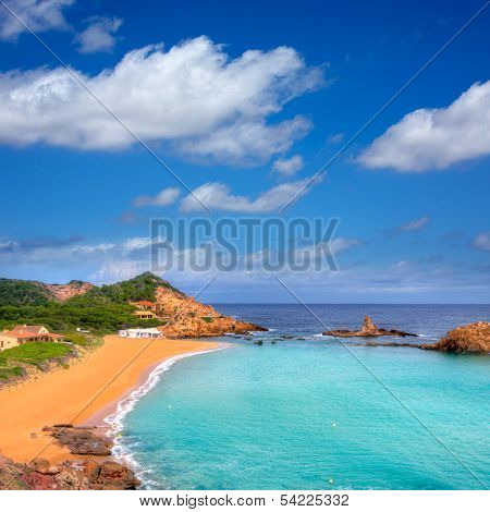 Cala Pregonda in Menorca at Balearic islands es Mercadal