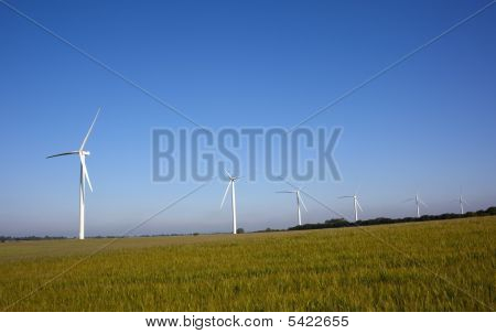 Průvod větrných turbín