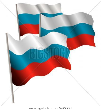 Rusland 3D Flag.