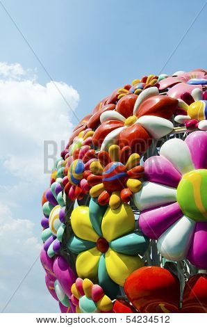 Sculptures of flowers