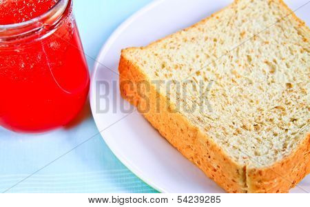 Homemade Peanut Butter And Jelly Sandwich