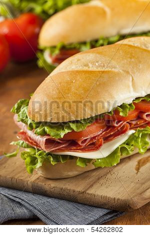 Homemade Italian Sub Sandwich