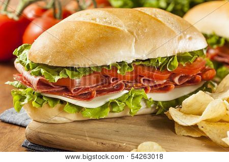 Homemade Italian Sub Sandwich