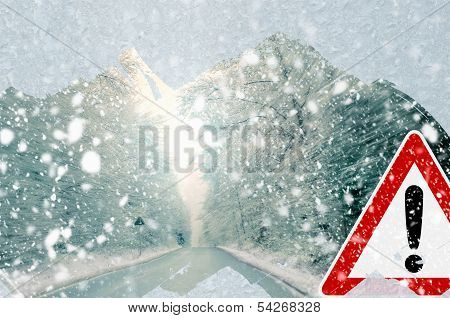 Winter driving - caution