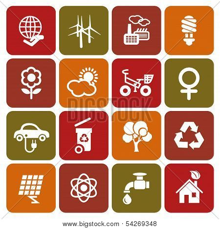 Set Of Ecology Icons