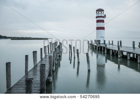 Lighthouse In The Rain