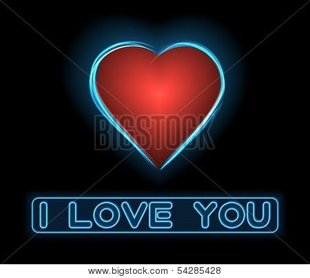 Neon Love Heart