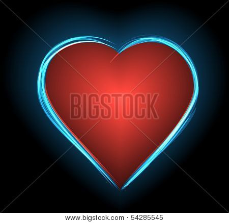 Heart And Neon Glow