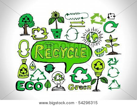 recycle drawing sketch Recycle sign