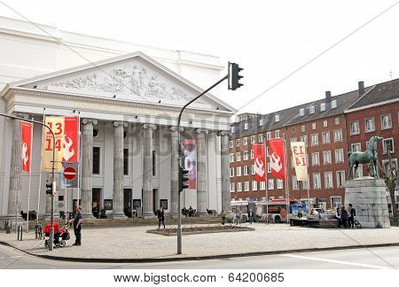 Theater In City Aachen, Germany