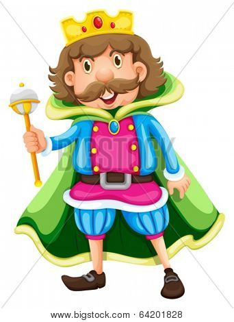 Illustration of a king on a white background