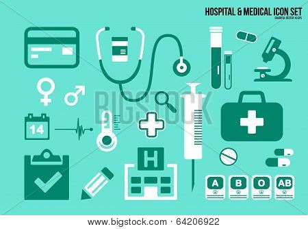 Icons Set Hospital & Medical