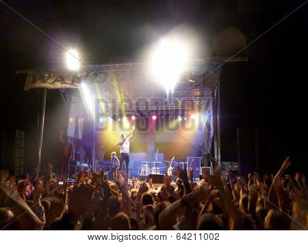 Michael Franti And Spearhead Performs On Stage At Wanderlust