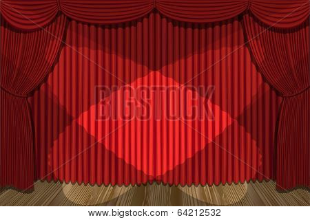 red drapes