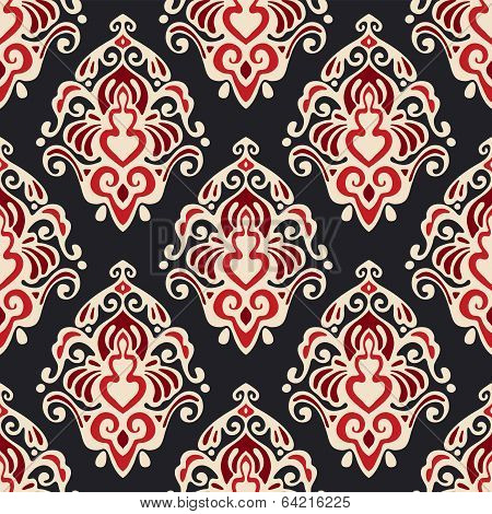 Damask seamless vector
