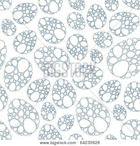 Easter lace eggs seamless pattern