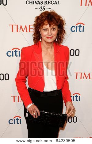 NEW YORK-APR 29: Actress Susan Sarandon attends the Time 100 Gala for the Most Influential People in the World at the Frederick P. Rose Hall at Lincoln Center on April 29, 2014 in New York City.
