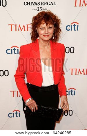 NEW YORK-APR 29: Actress Susan Sarandon attends the Time 100 Gala for the Most Influential People in the World at the Frederick P. Rose Hall at Lincoln Center on April 29, 2014 in New York City.
