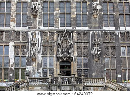 Facade Of Town Hall At Aachen, Germany