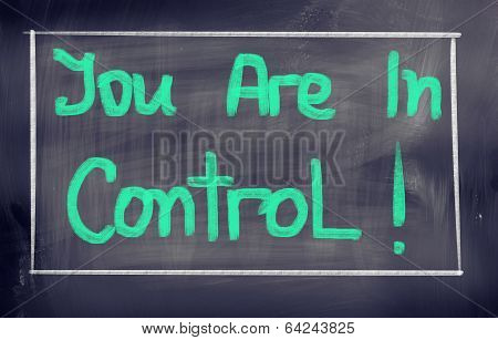 You Are In Control Concept