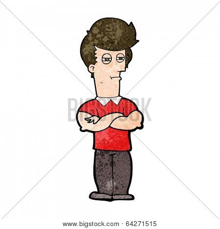 cartoon man with folded arms