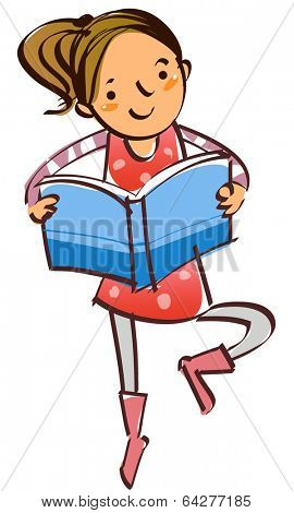 girl reading a book