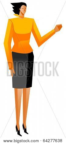 businesswoman handsup
