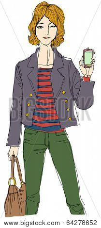 fashionable woman