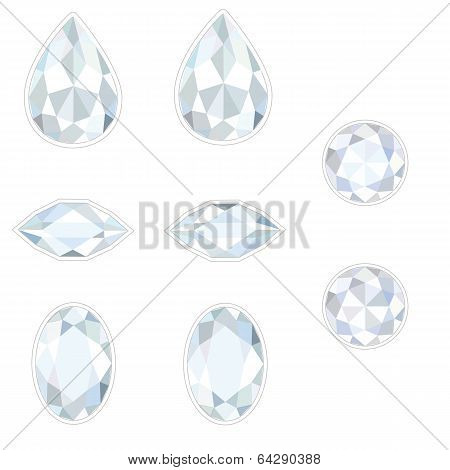 Diamond Set Isolated Objects