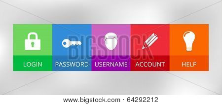 Internet Icons  Suitable For Flat Design