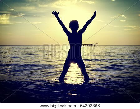 Happy Boy Silhouette