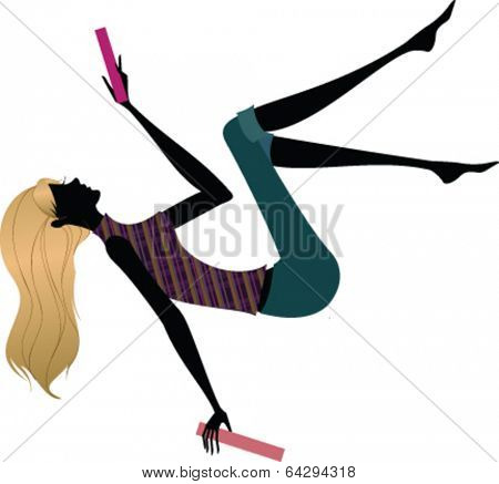 side view of woman lying