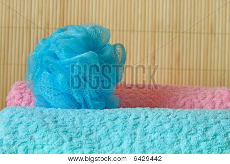 Towels And A Body Sponge