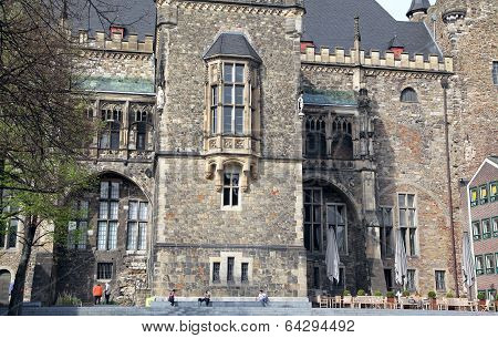 Facade Of Town Hall At Aachen, Germany