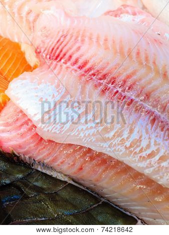 Fishes At Fish Market (fisketorget) In Bergen, Norway