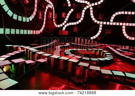 abstract colored lights.