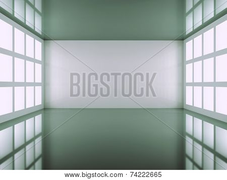 Empty room 3D rendering
