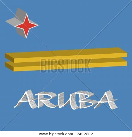 Aruba 3D Flag