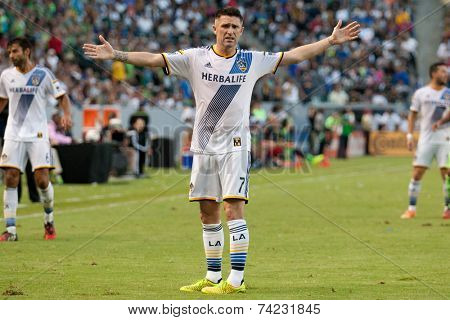 CARSON, CA - OCT 19: Robibie Keane during the Los Angeles Galaxy MLS game against the Seattle Sounders on October 19th 2014 at the StubHub Center.