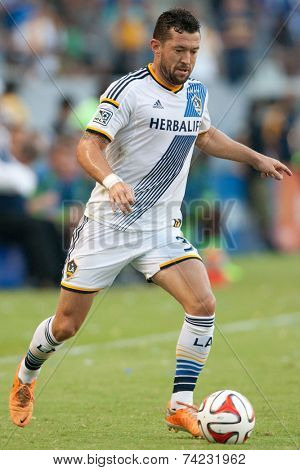 CARSON, CA - OCT 19: Dan Gargan during the Los Angeles Galaxy MLS game against the Seattle Sounders on October 19th 2014 at the StubHub Center.