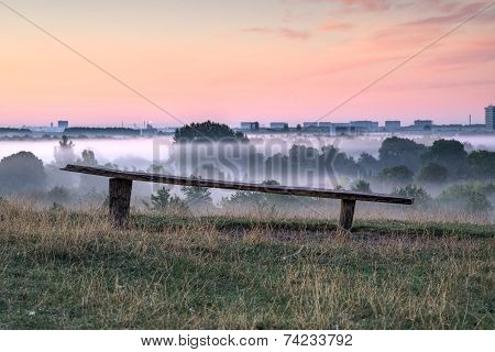 Broken bench dawn vantage point