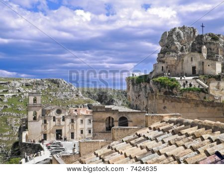 Madonna de Idris และโบสถ์ St. Pietro Caveoso Sassi ของ Matera