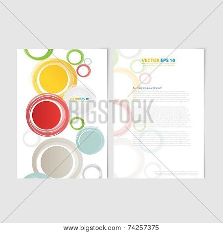 Flyer template back and front design.