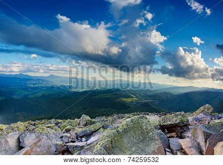 Carpathian mountain landscape