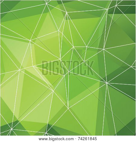 vector green polygonal background
