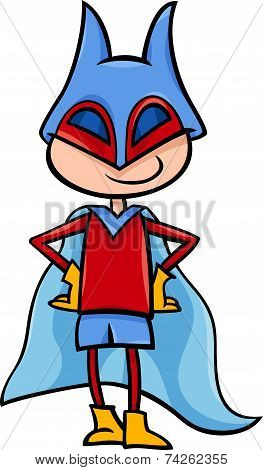Superhero Boy Cartoon Illustration