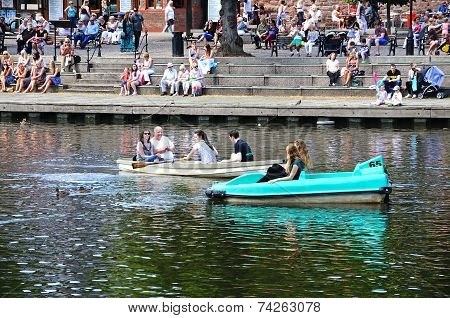Boating on the River Dee, Chester.