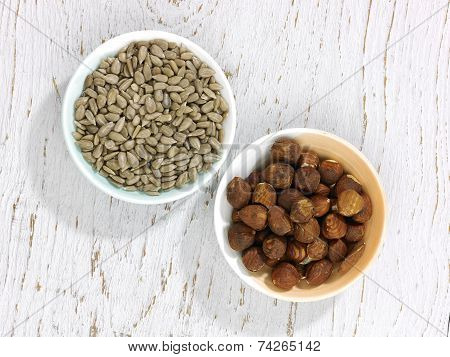 Sunflower Seeds And Hazlenuts