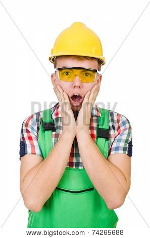 Industrial worker isolated on the white background