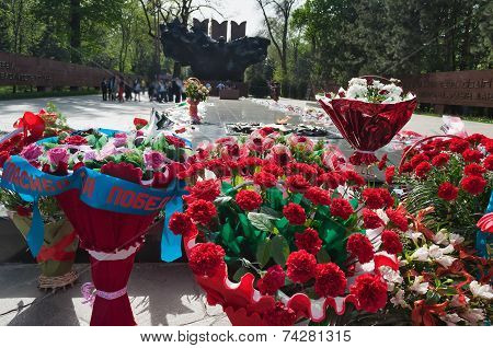 Flowers To The Eternal Fire At The Memorial